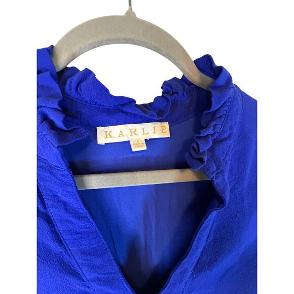 Karlie Tier Blue Dress - Size L - Picture 12 of 12